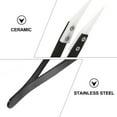 thumbnail image 2 of CRILSTYLEO 3Pcs Tweezers for Laboratory Work Insulation Stainless Steel Black, 2 of 8