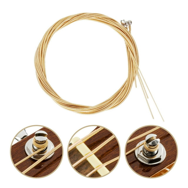 unbranded 1Jgo Cuerdas Para Bajo Acústico De Acero Carbono Y Latón Color Dorado Duraderas