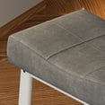thumbnail image 2 of Height Black Bar Stools Set of 2 for Kitchen Counter Farmhouse Modern Barstools with Faux Leather Upholstered Backless Seat and Wood Legs 24 inch Bar Chairs, 2 of 7