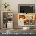 thumbnail image 4 of Pinmoco 5-Cube Reversible Toy Storage Organizer LED Kid's Shelf Multipurpose Bookcase, Gray, 4 of 12