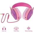 thumbnail image 2 of Kids Headphones, Riwbox CS6 Lightweight Foldable Stereo Headphones Over Ear Corded Headset Sharing Function with Mic and Volume Control Compatible for iPad/iPhone/PC/Kindle/Tablet (Purple&Pink), 2 of 7