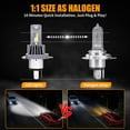 thumbnail image 6 of For Lexus LS400 1993-1994 LED Headlight Bulbs Kit High / Low Beam + Fog Light Plug-N-Play 50000 Hours Lifespan, 6 of 14