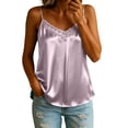 thumbnail image 5 of MAFYTYTPR Women's Lace Trim Satin Camisole V-Neck with Adjustable Spaghetti Straps Solid Color Spring Summer Casual Tops for Everyday Wear M-XXL, 5 of 6