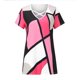 thumbnail image 4 of Gibobby Playera Corte clásico para Mujer Camiseta suelta informal con cuello en V para mujer, blusa manga corta con estampado(Rojo,CH), 4 of 5