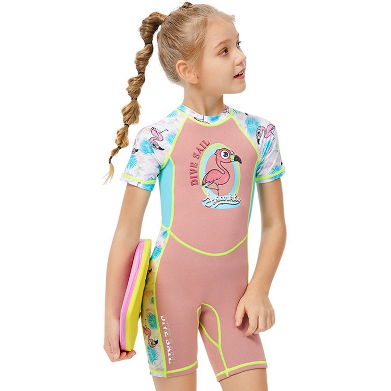 Irene Inevent 2MM Kids Wetsuit Wetsuits Diving Suit One-piece Full Body  Rash Guard Wear-resistant Surf Suit for Girls Youth Teen Toddler Child S 