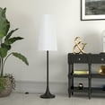 thumbnail image 6 of Evelyn&Zoe Yana 60" Tall Floor Lamp with Fabric shade in Blackened Bronze/White, 6 of 8