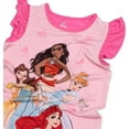 thumbnail image 2 of Disney Princess Girl's Moana, Cinderella, Ariel and Belle Pink Jersey Nightgown (Size 4T), 2 of 2