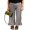 Black, variant on SUNSIOM Women's Plaid Wide Leg Pants Ruffled Legs Elastic Waistband Loose Gingham Print Casual Trouser