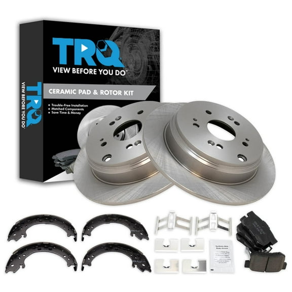 TRQ Rear Ceramic Brake Pad & Rotor Kit Fits Select 2007-2012 Acura RDX