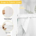 thumbnail image 3 of Eucalyptus Leaves No Hooks Shower Curtain with Snap-in Liner Sage Green Shower Curtains for Bathroom, Waterproof, Easy Install, Washable 72"x78", 3 of 9