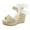 Beige, variant on Hvyesh 2025 Womens Open Toe Espadrilles Dressy Thick Bottom Sandals Slip on Elastic Ankle Strap Wedges Sandals