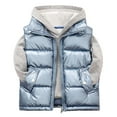 thumbnail image 2 of Ruyang Boys Puffer Vest Kids Girls Sleeveless Hooded Down Jackets Winter Warm Lightweight Zip Up Mock Neck Puffy Waistcoat, 2 of 5