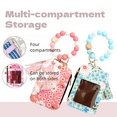 thumbnail image 4 of Wallet Keychain Wristlet for Women Boho Beaded Tassel Wristlet Keychain Bracelet Wallet Slim Credit Key Card Holder Purse, 4 of 8