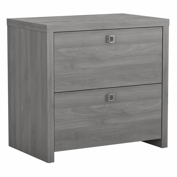 Pemberly Row 2 Drawer Lateral File Cabinet in Modern Gray - Engineered Wood