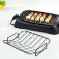 thumbnail image 4 of Hariumiu Turkey Roasting Rack Large Carbon Steel Roasting Rack High-temperature Resistant V-shaped Griddle Rib Grilling Rack Family-sized Roast Grill Rack, 4 of 8