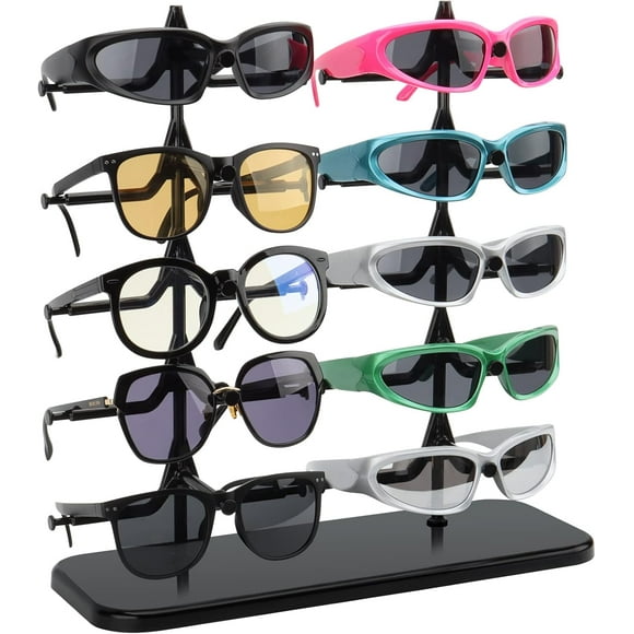 DesignSter Présentoir à Lunettes de Soleil, Organisateur de Lunettes de Soleil, Rangement pour Lunettes (Noir)