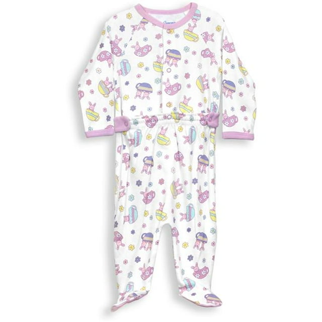 Spencers H73108-6 3-6 Months Zip Leg Sleeper - Tea Bunnies