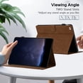thumbnail image 4 of Dteck for for iPad Mini 7 (A17 Pro) 2024,iPad Mini 6 Generation 8.3 Inch Case 2021, Premium PU Leather Card Slots Adjustable Stand Cover with Auto Sleep/Wake Feature Protective Case, Brown, 4 of 7