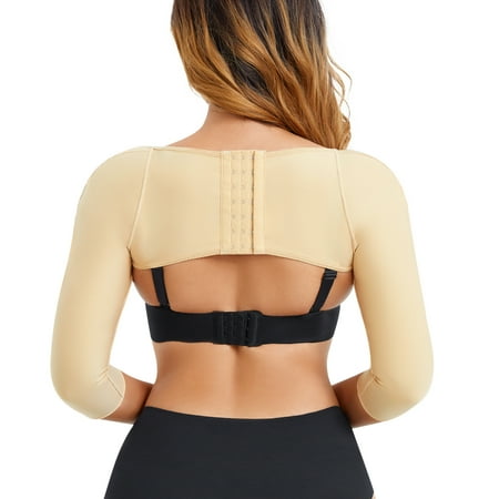 

Eleady Slimming Arm faja Women Sleeves Lipo Post Surgery Compression Arm Sleeves Posture Corrector Tops Shapewear(Beige XX-Large)
