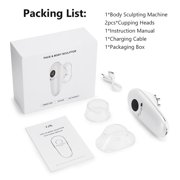 3 in 1 Body Sculpting Machine, Face and Body Massager with 3 Modes, 4 Heat Levels, Handheld Heated Massage Tool for Face, Neck, with 2 Suction Cups