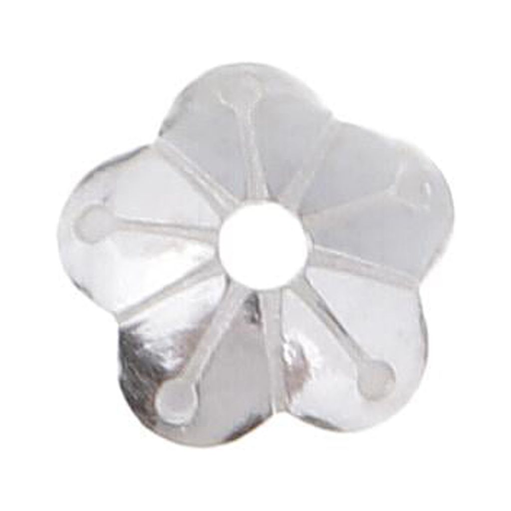 GUOOL 2x20 Pieces 925 Sterling beads of flower Caps Jewelry Making Findings 4mm Silver
