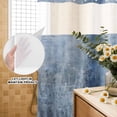 thumbnail image 3 of No Hook Shower Curtain, Blue Shower Curtains for Bathroom with See Through Top Window, Retro Oil Painting Modern Abstract Art Aesthetics Waterproof & Washable Bath Curtain Stall 48"x72", 3 of 9