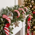 thumbnail image 4 of Christmas Red and White Stripe Polyester Grosgrain Ribbon for Gift Wrapping, Holiday Bows and Crafts, 4 of 6