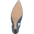 thumbnail image 5 of Franco Sarto Women's Tessa Pointed Toe Slingback Wedge Pump Denim Blue Fabric 10M, 5 of 5
