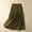 *Green, variant on ClodeEU Women's Linen-Blend Midi Skirt ,Elastic Pleated Versatile Bohemian Style Skirt Khaki,Womens Plus XXL