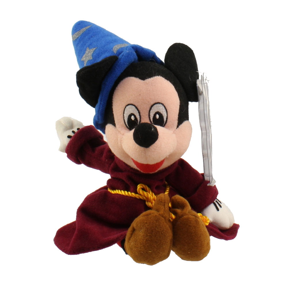 FREE SHIPPING Walt Disney Bean Bag Plush Sorcerer Mickey 8 Inch Plush NWT 