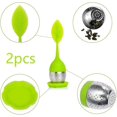 thumbnail image 2 of Pack Of 2 Tea Strainer For Loose Tea, Tea Infuser Made Of Stainless Steel And Silicone, Tea Infuser With Silicone Handles, Modern Leaf Design, For Fil, 2 of 5