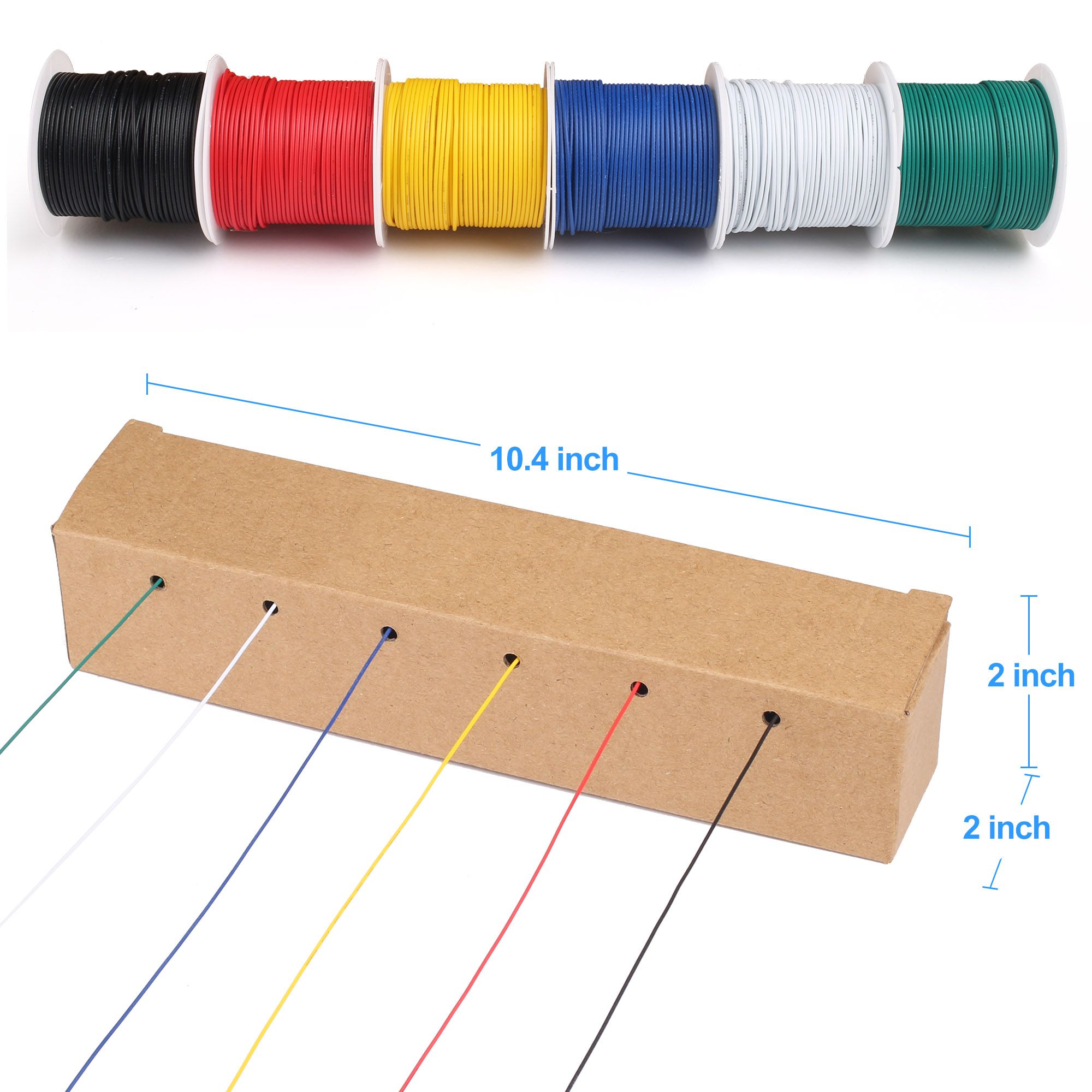 LotFancy 30AWG Stranded Wire, 6 Colors (30 feet/9 m Each) Electrical Wire, UL Listed - image 4 of 8