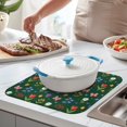 thumbnail image 2 of Pioneer Flower Floral Print Pattern Kitchen Dish Drying Mat 1 Pack, Ultra Absorbent Microfiber Drainer Mat, 16"x18", 2 of 6