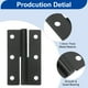 thumbnail image 3 of Uxcell 6Pcs Bisagra Desmontable, Bisagras Desmontables Izquierda de 2.5", Negros, 3 of 5