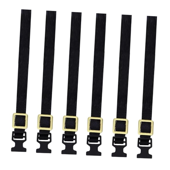 6x Portaequipajes de techo para coche RC con cuerda negra 1/10 de alto rendimiento profesional y resistente Negro