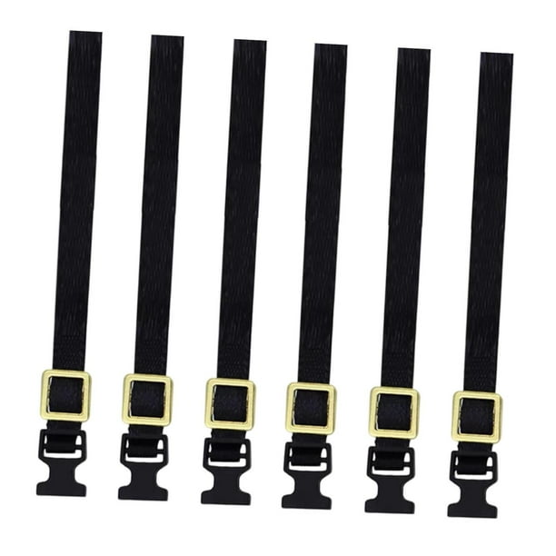 6 piezas de correas de para portaequipajes de techo, color negro, escala 1:10, de repuesto, ajustables y portátiles, para camiones, modelos de