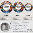 thumbnail image 4 of Designart "Umbrella Canopy In The Sky" Sky Rund Mirror For Wall Decor - Large Multicolor Round Print Mirror - Round Traditional Mirror - Wall Mounted Round Large Mirror - 23" x 23", 4 of 6