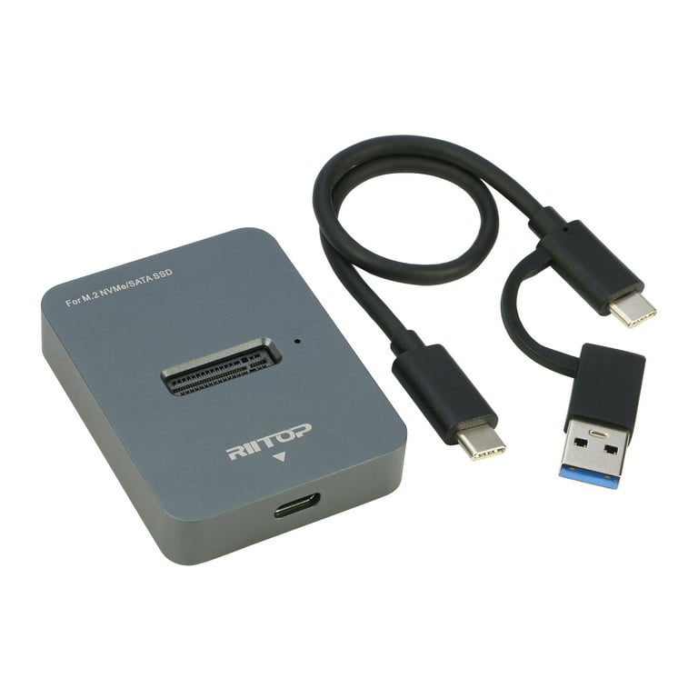 M.2 NVMe SSD to USB Docking Station Adapter, RIITOP External M.2