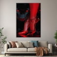 thumbnail image 5 of Mudket Fun leopard canvas decoration, framed canvas wall art, dark and sexy red wall decoration, suitable for women's bedrooms, bathrooms, and living rooms, can be hung directly. - 40"L x 28"W, 5 of 10