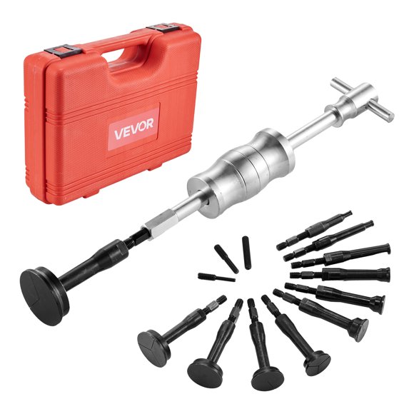 VEVOR Blind Hole Bearing Puller Set, 16-in-1 Inner Bearing Race and Seal Extractor Kit, 16 PCS Slide Hammer Pilot Insert Inner Internal Bearing Removal Tool Set with 10 Split Collets and Counterstay
