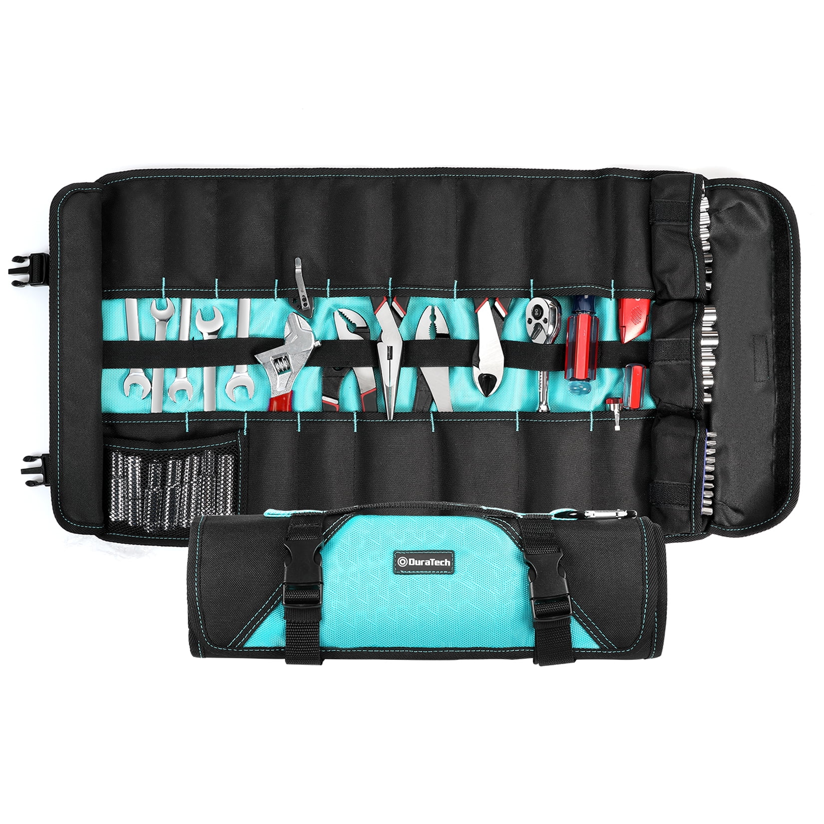 Black Roll 20 Pocket Tool Bag For Organizing and Storing of Wrenches and Tool