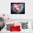 thumbnail image 4 of COMIO Love Heart Wall Art Abstract Canvas Print Colorful Painting Bedroom Wall Décor Pictures Modern Elegant Artwork, 4 of 4
