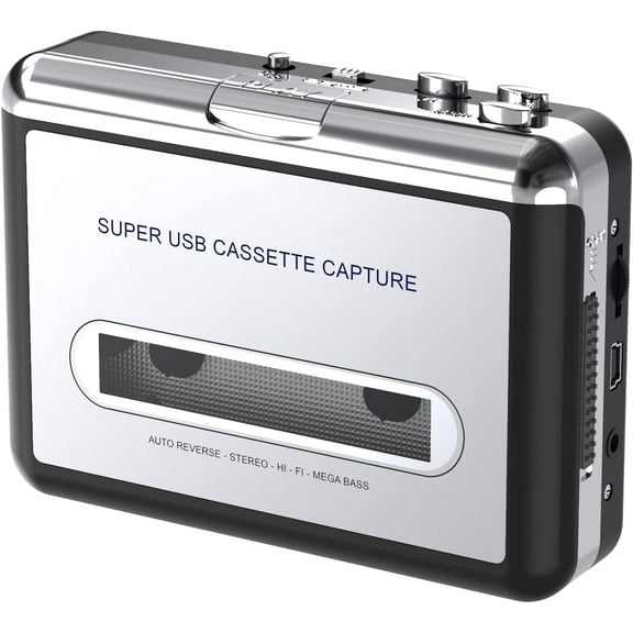 RAPOBRIX Cassette Player, Retro Cassettes Tape to MP3 CD Converter, Portable USB Casete Capture Stereo Audio Music Player Compatible with Laptop/PC Computer,Convert Cassette to Digital