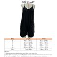 thumbnail image 2 of Pantalones cortos casuales para mujer, cuello en V, sin mangas, correa de espagueti ajustable, monos de verano, pantalones cortos con bolsillos, negro L, 2 of 2