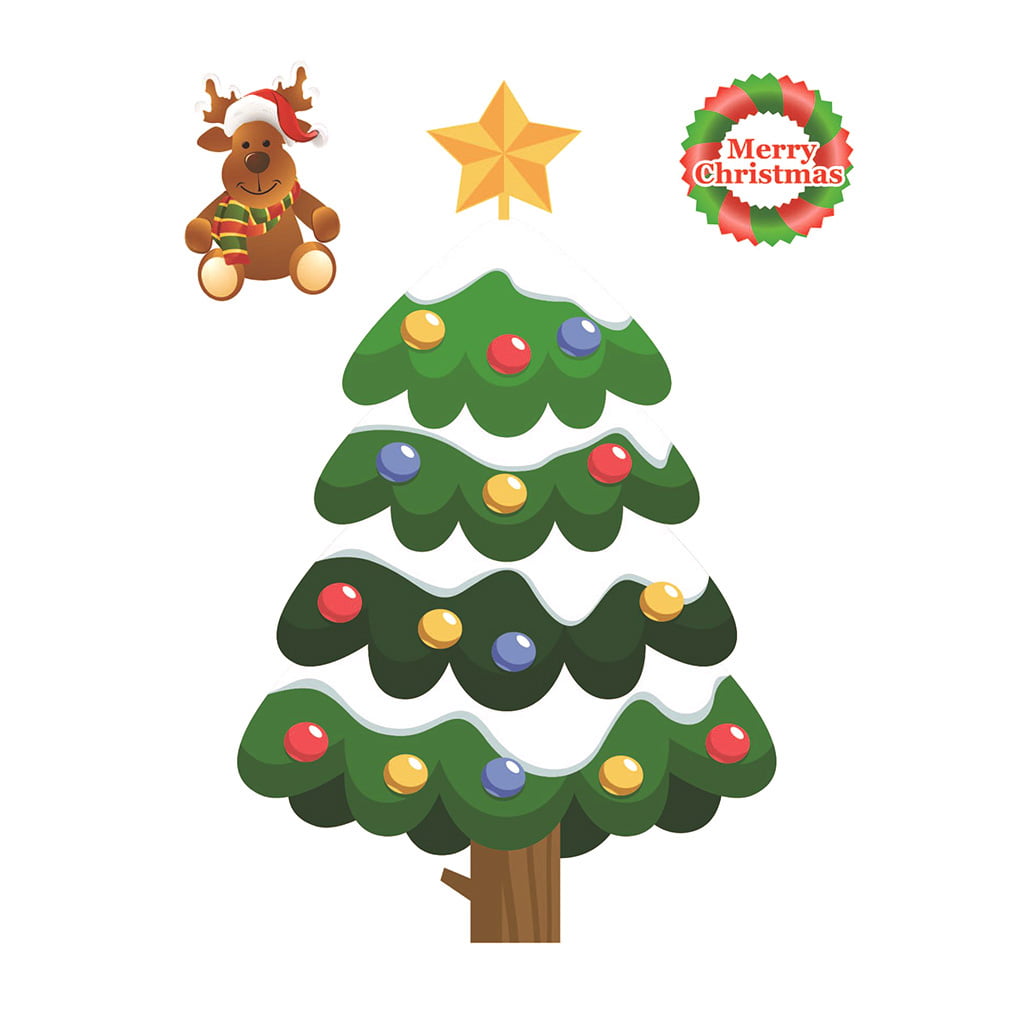 Fancy Christmas Stickers Trees 