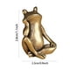 thumbnail image 4 of Adorno de latón puro con forma de rana sentada para decorar el escritorio de casa. Accesorio de latón único y elegante para el té., 4 of 6
