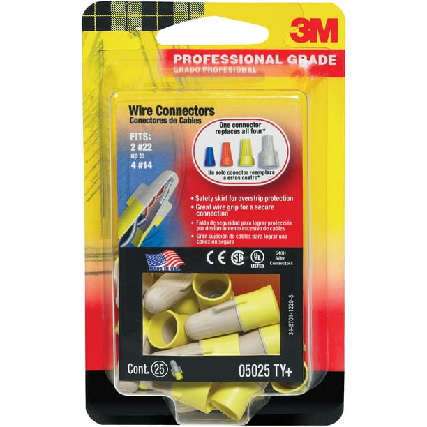 3M Professional Grade Wire Connectors, 25 Pack
