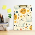 thumbnail image 2 of FORMRS Acrylic Clipboard with Low Profile Clip Standard A4 Letter Size, 12.5" x 9", Halloween Cute Ghosts, 2 of 8