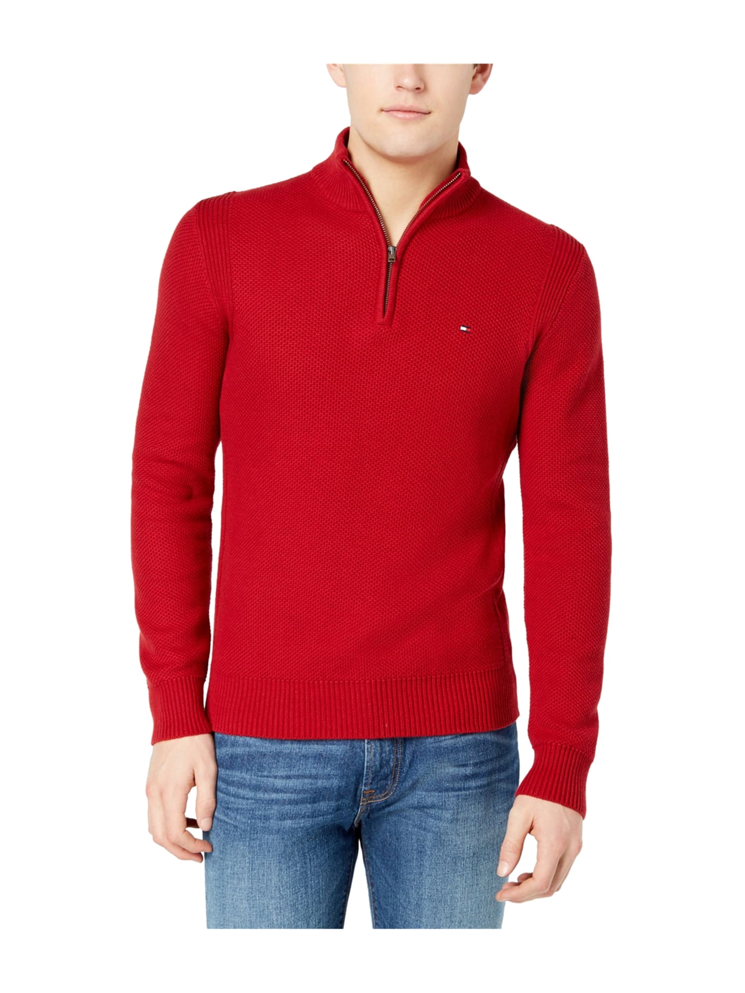 Tommy Hilfiger - Tommy Hilfiger Mens Quarter-Zip Pullover Sweater ...