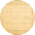 thumbnail image 1 of Ahgly Company Indoor Round Abstract Brown Contemporary Area Rugs, 4' Round, 1 of 4